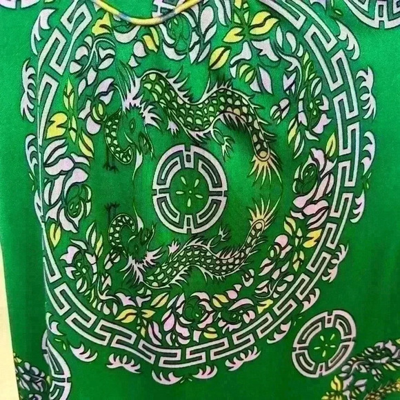 Nieves Lavi With Asian Inspired Print Silk Tank Top Large Excellent Condition! - Picture 4 of 5